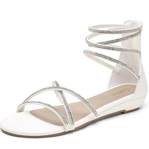 White Gladiator Sandals